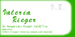 valeria rieger business card